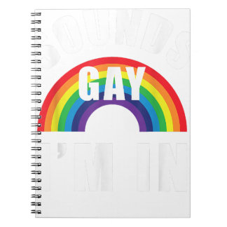 サウンドゲイImインおもしろいシャツLGBTゲイレズビアンビセ ノートブック