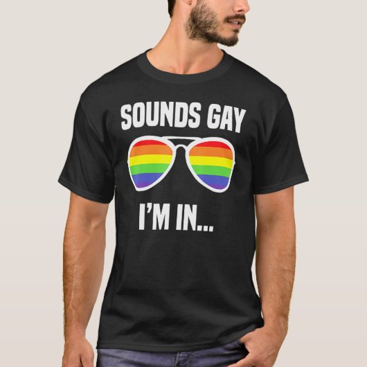 サウンドゲイImインレインボーサングラスLgbtプライド3 Tシャツ (正面)