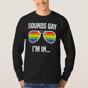 サウンドゲイImインレインボーサングラスLgbtプライド3 Tシャツ