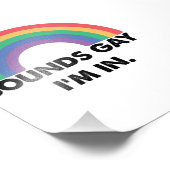 サウンドゲイImインレインボープライド月ゲイ フォトプリント (角)