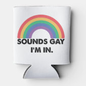 サウンドゲイImインレインボープライド月ゲイ 缶クーラー (正面)