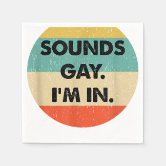 サウンドゲイImイン スタンダードカクテルナプキン