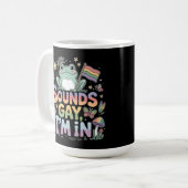 サウンドゲイI'm In Frogデザイン コーヒーマグカップ (正面左)