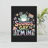 サウンドゲイI'm In Frogデザイン 招待状 (スタンド正面)