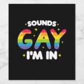 サウンドゲイLGBTおもしろいプライド ワインラベル (シングルラベル)