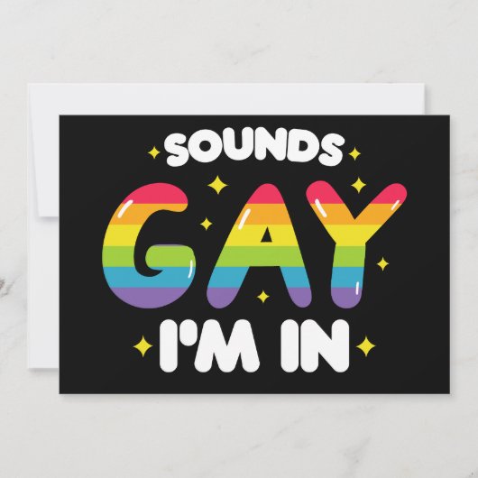 サウンドゲイLGBTおもしろいプライド 招待状 (正面)