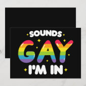 サウンドゲイLGBTおもしろいプライド 招待状 (正面/裏面)