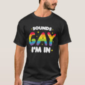 サウンドゲイLGBTおもしろいプライド Tシャツ (正面)