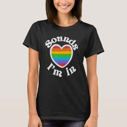 サウンドゲイLGBTQプライドレインボー2 Tシャツ (正面)
