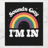 サウンドゲイLGBTQプライド月 ワインラベル (シングルラベル)