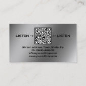 サウンドシステムグレーメタルグラディエント名刺 名刺 (裏面)