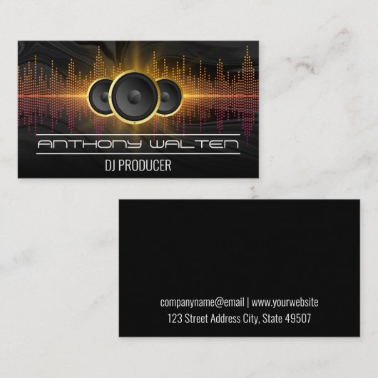 サウンドスピーカー | 音楽等化器 | クリエイティブ 名刺 (正面/裏面)