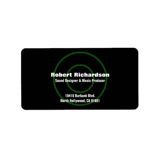 サウンドデザイナ住所 シール (正面)