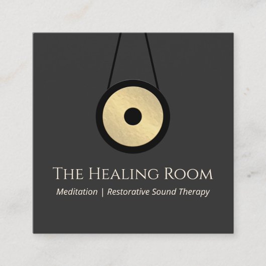 サウンドバスセラピーコン スクエア名刺 (正面)