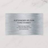 サウンドミキサーとスピーカー |楽譜 名刺 (裏面)