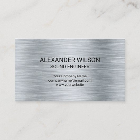 サウンドミキサーとスピーカー |楽譜 名刺 (裏面)