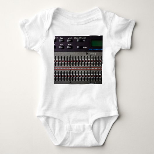 サウンドミキサーボタンイメージ。 ベビーボディスーツ (正面)