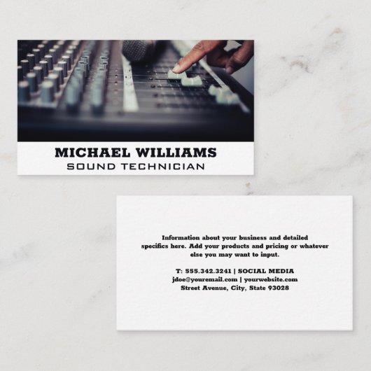 サウンドミキサー | プロデューサー 名刺 (正面/裏面)