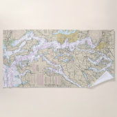 サウンド航海のグラフ18440 ビーチタオル (正面)