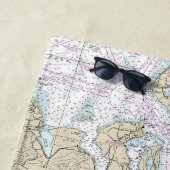 サウンド航海のグラフ18440 ビーチタオル (インサイチュ)