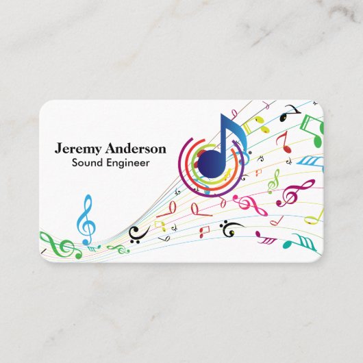 サウンド | ミュージックエンジニア | 音符 名刺 (正面)