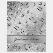 サウンド，メタル，音楽，ミュージカル，サイン，メモ，形， フリースブランケット (正面)