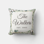 サウ素朴ザンコットン&ボタニカルパーソナライズされた クッション (正面)