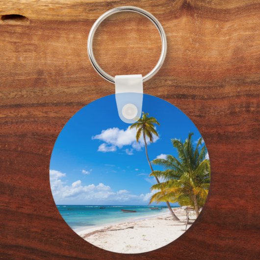 サオナドミニカ共和国のビーチ キーホルダー (正面)