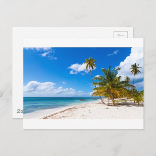 サオナドミニカ共和国のビーチ ポストカード (正面/裏面)