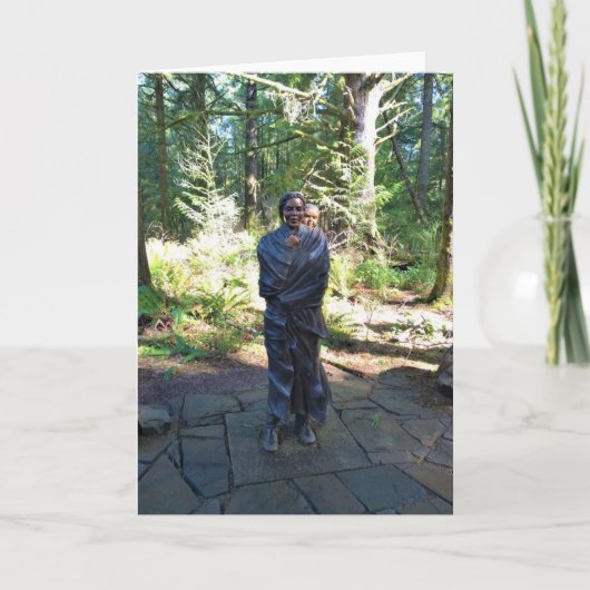 サカガワ像、フォート·クラトソップ、アストリア、オレゴン カード (正面)