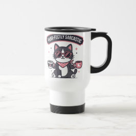 サカッとしたクールな猫のバンダナ コーヒー愛好家へのギフト トラベルマグ