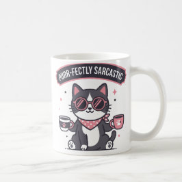 サカッとしたクールキャットのバンダナ コーヒー愛好家へのギフト コーヒーマグカップ