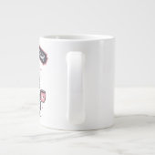 サカッとしたクールキャットのバンダナ コーヒー愛好家へのギフト ジャンボコーヒーマグカップ (裏面)