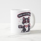 サカッとしたクールキャットのバンダナ コーヒー愛好家へのギフト ジャンボコーヒーマグカップ (正面右)
