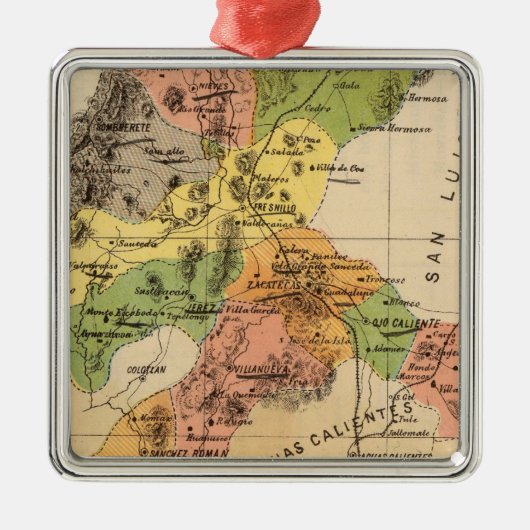サカテカス州、メキシコ メタルオーナメント (正面)