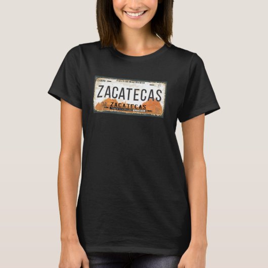 サカテカス・メキシコ州 ナンバープレート Tシャツ (正面)