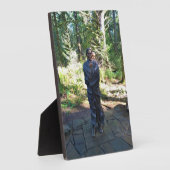 サカワイア像、フォートクラトソップ、アストリア、オレゴン フォトプラーク (側面)