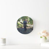 サカワイア像、フォートクラトソップ、アストリア、オレゴン ラウンド壁時計 (ホーム)