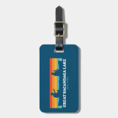 サカンダガ素晴らしレイクニューヨークカヌー ラゲッジタグ (正面縦)