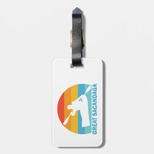 サカンダガ素晴らしレイクニューヨークカヤック ラゲッジタグ (裏面縦)