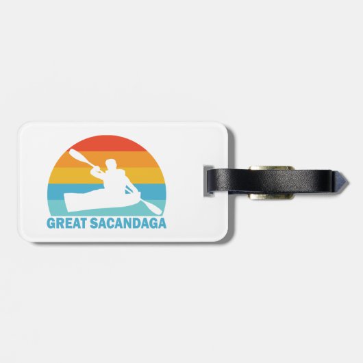 サカンダガ素晴らしレイクニューヨークカヤック ラゲッジタグ (裏面横)