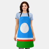 サカ国旗 エプロン (着用した状態)