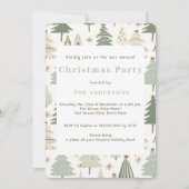 サガエレガントグリモダンンクリスマスツリー 招待状 (正面)