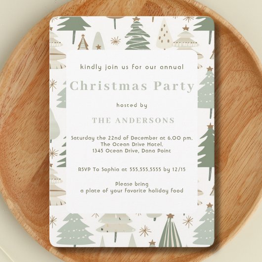 サガエレガントグリモダンンクリスマスツリー 招待状