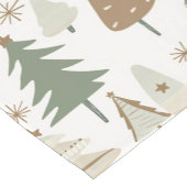 サガエレガントグリーンクリスマスツリーパターン ショートテーブルランナー (コーナー)