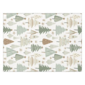 サガエレガントグリーンクリスマスツリーパターン テーブルクロス (正面(横))