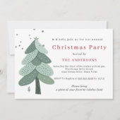 サガグリーンの松の木のクリスマスパーティー 招待状 (正面)