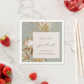 サガグリーンプロテアドライパームフローラ写真卒業 スタンダードカクテルナプキン (インサイチュ)