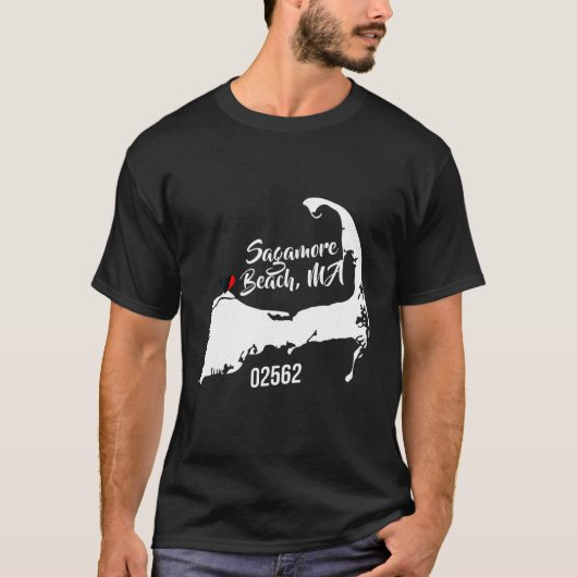 サガモアビーチMAマス02562ケープコッド夏シャツ Tシャツ (正面)