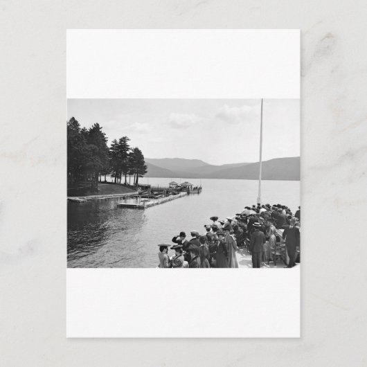 サガモア波止場、ジョージ湖： 1904 ポストカード (正面)